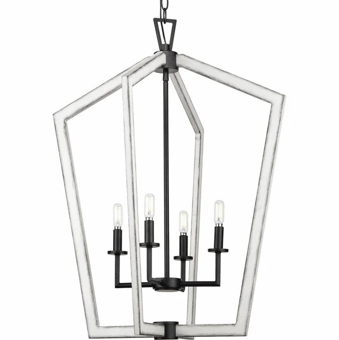 Progress P500378-31M Galloway Contemporary Matte Black 24″ Foyer Light Fixture