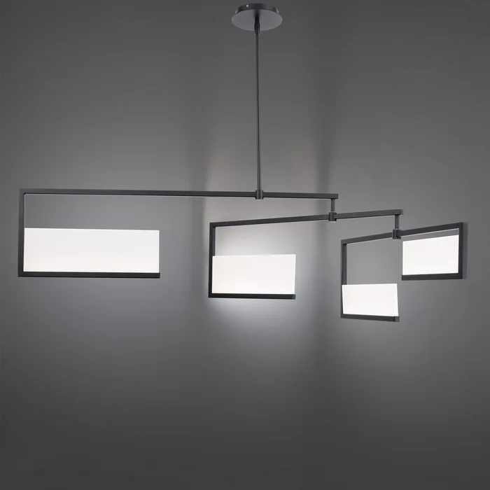 Quartet LED Chandelier in Black (34|PD-29256-BK)