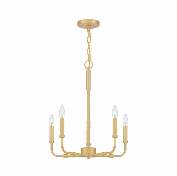 Quoizel ABR5018AB Abner Contemporary Aged Brass Mini Chandelier Lighting
