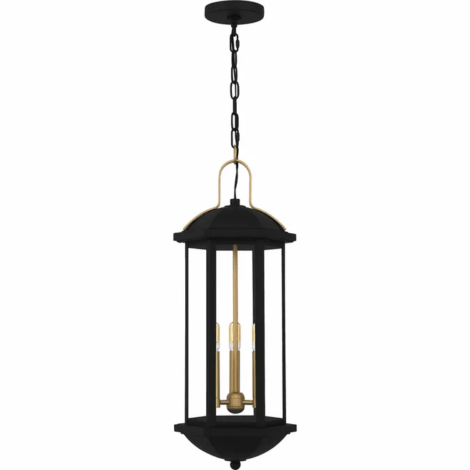 Quoizel CFD1910MBK Crestfield Contemporary Matte Black Outdoor Pendant Light