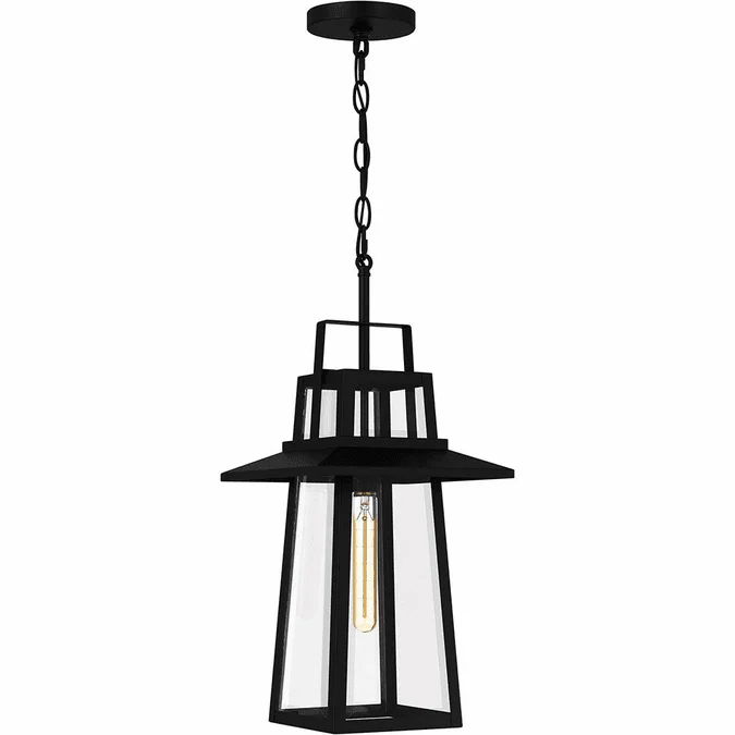 Quoizel DEV1910MBK Devonport Modern Matte Black Outdoor Mini Ceiling Light Pendant