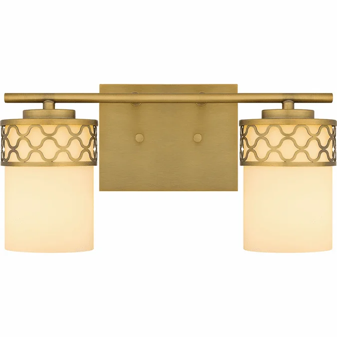 Quoizel TEN8615AB Tenley Modern Aged Brass 2-Light Bath Lighting Fixture