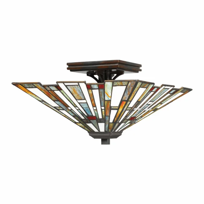 Quoizel TFMK1714VA Maybeck Tiffany Valiant Bronze Overhead Light Fixture