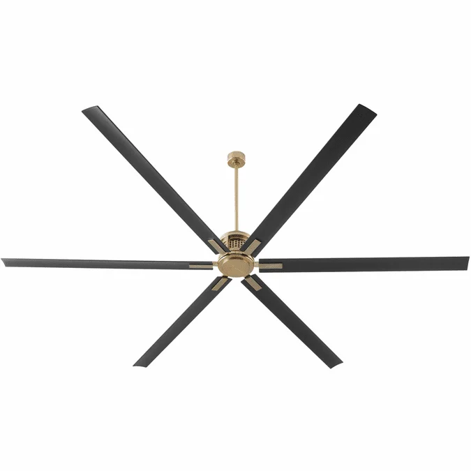 Quorum 101206-80 Zeus Contemporary Aged Brass Outdoor 120″ Ceiling Fan