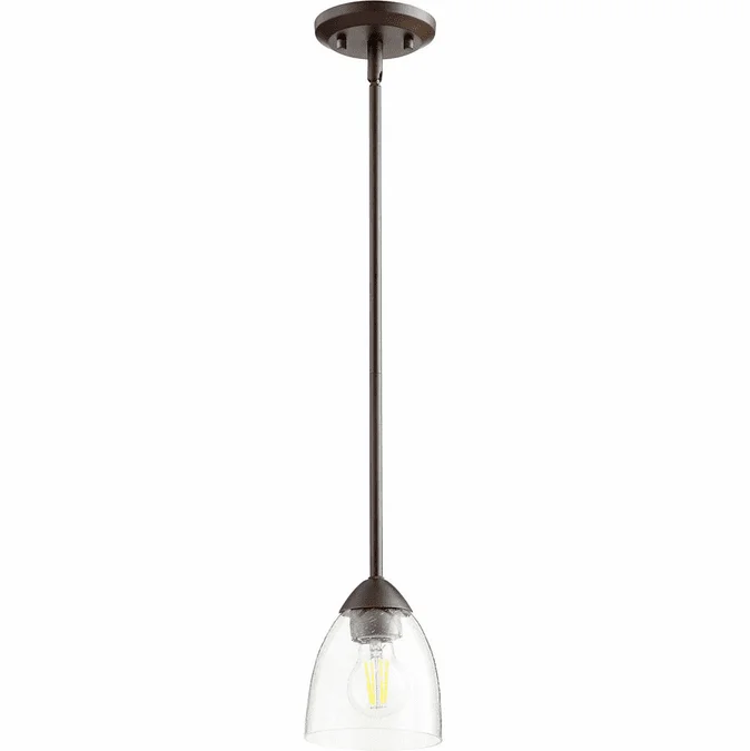 Quorum 3069-286 Barkley Oiled Bronze Mini Hanging Light Fixture