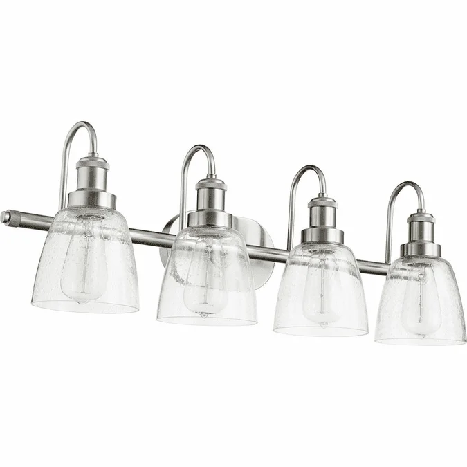 Quorum 508-4-65 Satin Nickel 4-Light Bathroom Sconce