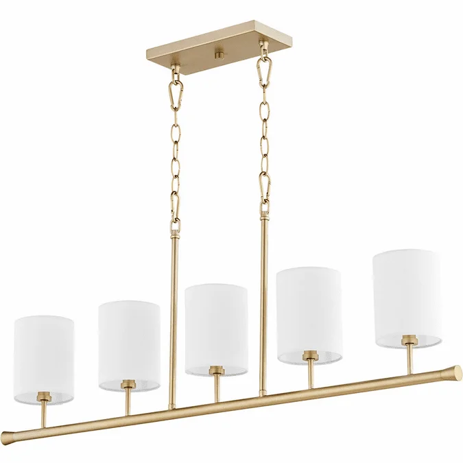 Quorum 647-5-80 Harmony Aged Brass Island Light Fixture