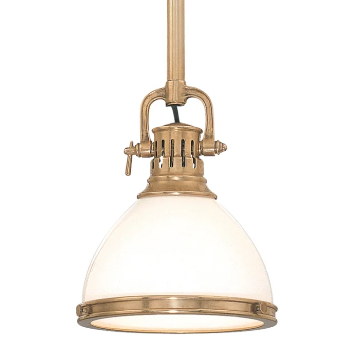 Randolph 1-Light Pendant in Aged Brass 13L x 13W x 18.5H