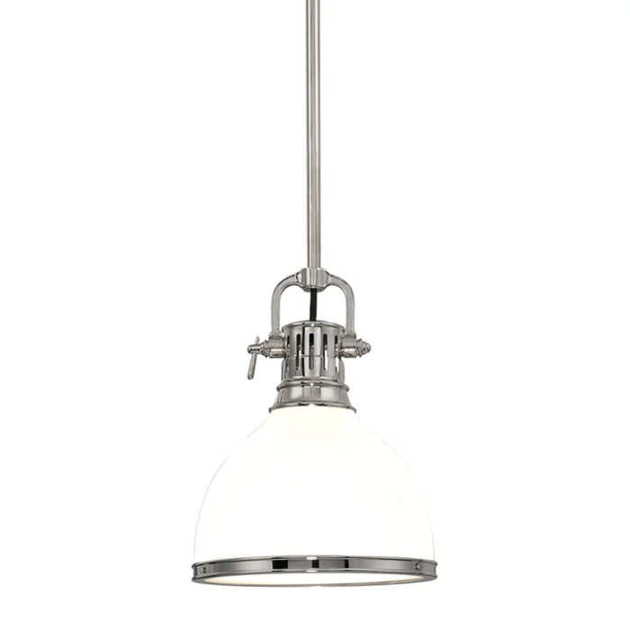 Randolph 1-Light Pendant in Polished Nickel 13L x 13W x 18.5H
