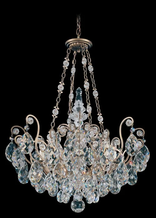 Renaissance 8 Light 120V Pendant in Black with Heritage Handcut Crystal (168|3787-51)