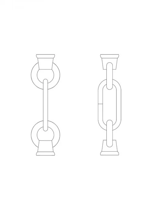 Replacement Chain Link and Loop in Brushed Oil Rubbed Bronze (38|9122-778)