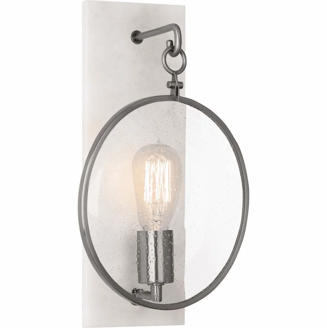 Robert Abbey 1418 Fineas Contemporary Dark Antique Nickel Lighting Sconce