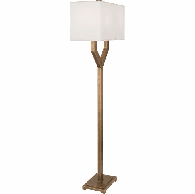 Robert Abbey 821 Valerie Contemporary Vintage Brass Floor Light