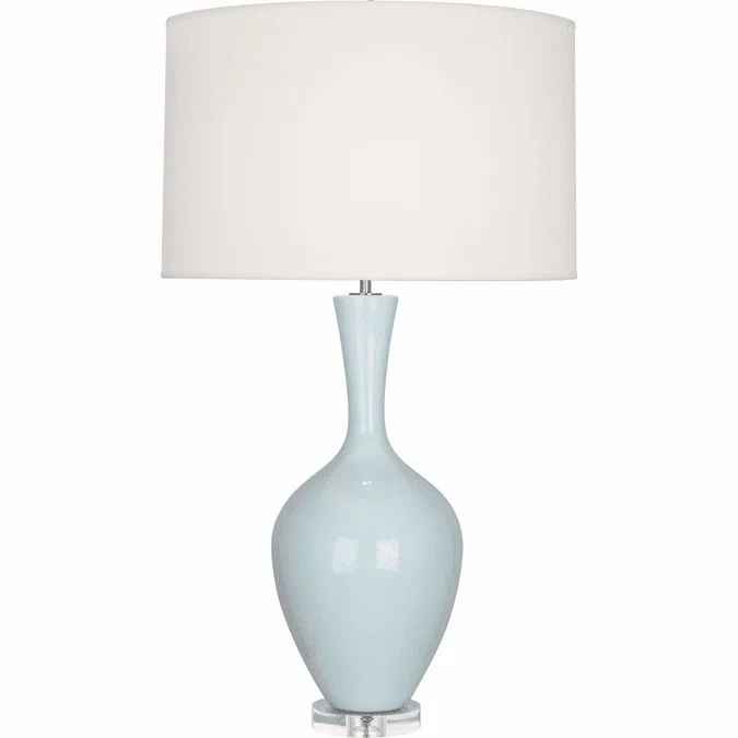 Robert Abbey BB980 Audrey Baby Blue Glazed Ceramic Table Lamp