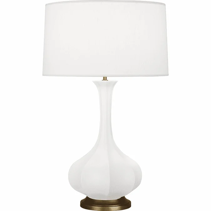 Robert Abbey MLY94 Pike Contemporary Matte Lily Glazed Ceramic Table Top Lamp