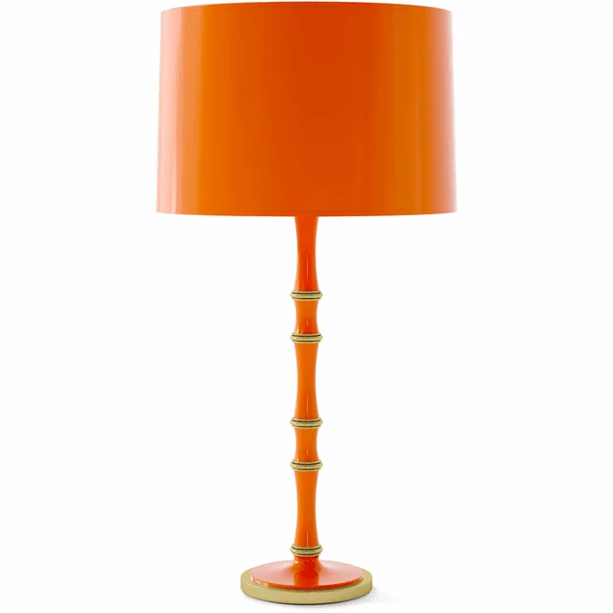 Robert Abbey PM71X Kane Contemporary Pumpkin with Modern Brass Table Lighting
