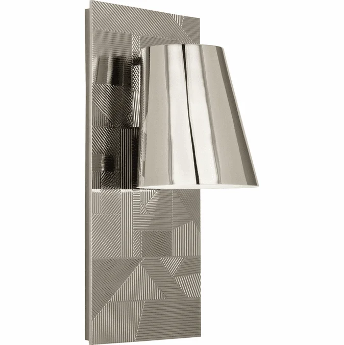 Robert Abbey S622 Michael Berman Brut Modern Polished Nickel Wall Light Sconce