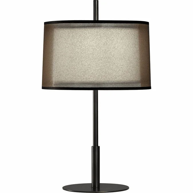 Robert Abbey Z2184 Saturnia Modern Deep Patina Bronze 23″ Side Table Lamp