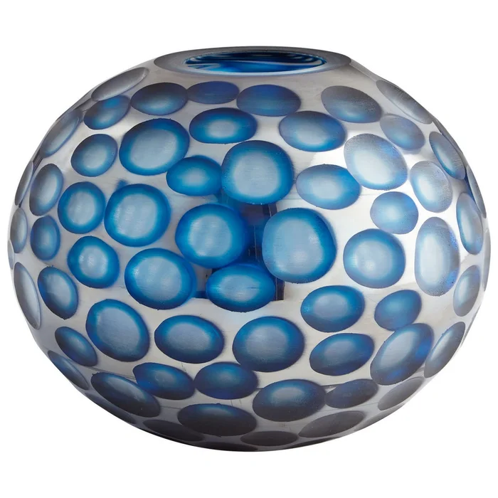 Round Toreen Vase Blue Large By Cyan Design