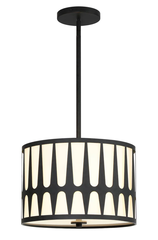 Royston Three Light Pendant in Black (60|ROY-803-BK)
