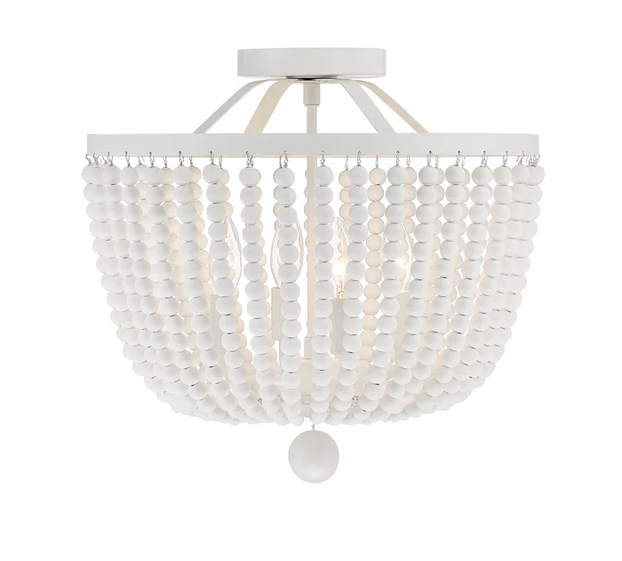 Rylee Four Light Semi Flush Mount in Matte White (60|604-MT_CEILING)