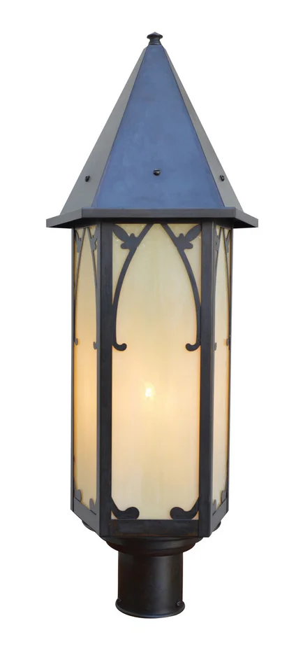 Saint George One Light Post Mount in Satin Black (37|SGP-10AM-BK)