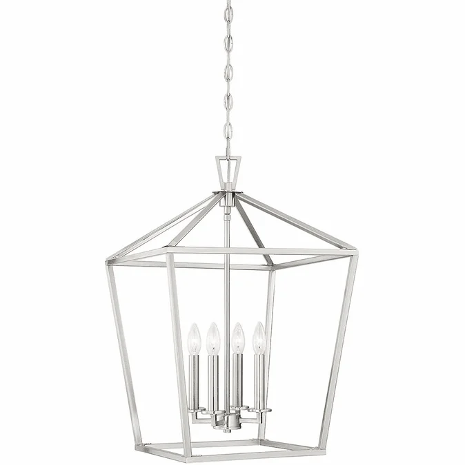 Savoy House 3-321-4-SN Townsend Satin Nickel 17″ Foyer Light Fixture