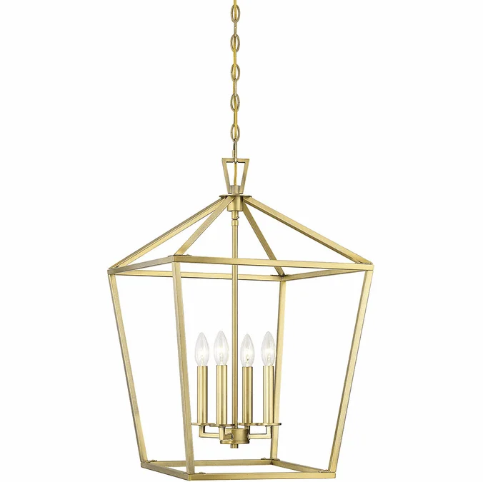 Savoy House 3-421-4-322 Townsend Warm Brass 17″ Foyer Lighting Fixture