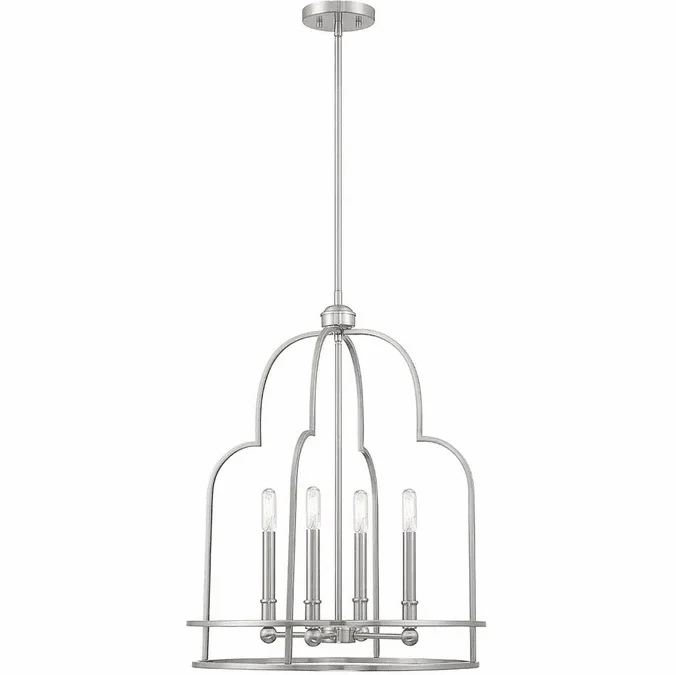 Savoy House 3-6612-4-SN Diplomat Satin Nickel Entryway Light Fixture