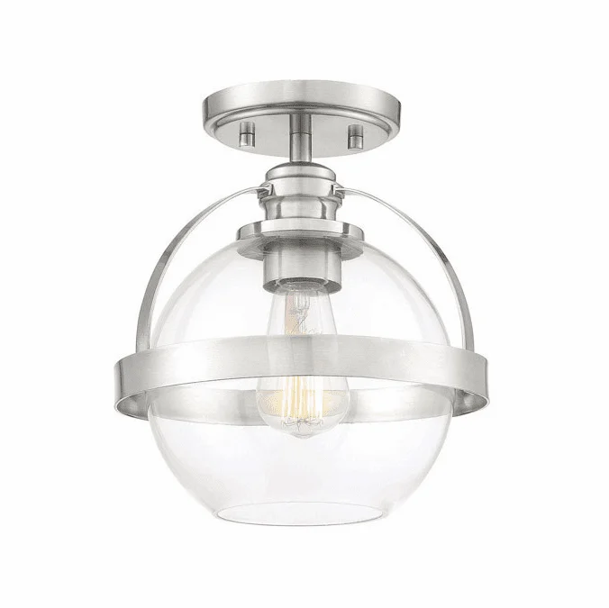 Savoy House 6-7200-1-SN Pendleton Contemporary Satin Nickel Flush Mount Ceiling Light Fixture