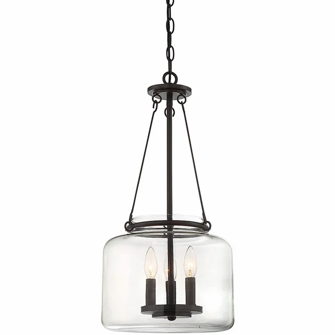 Savoy House 7-9006-3-13 Akron Contemporary English Bronze Foyer Light Fixture