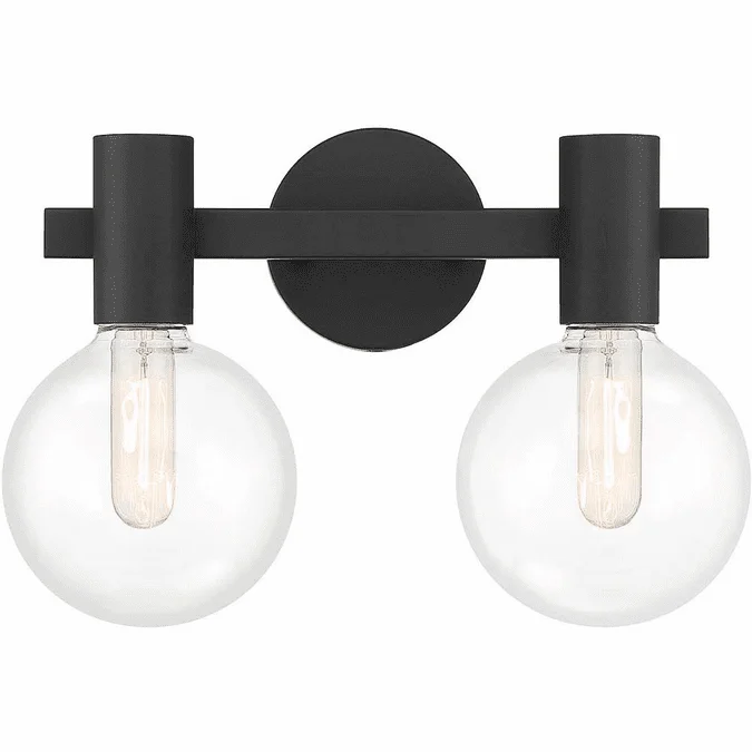 Savoy House 8-3076-2-BK Wright Matte Black Vanity Light Fixture