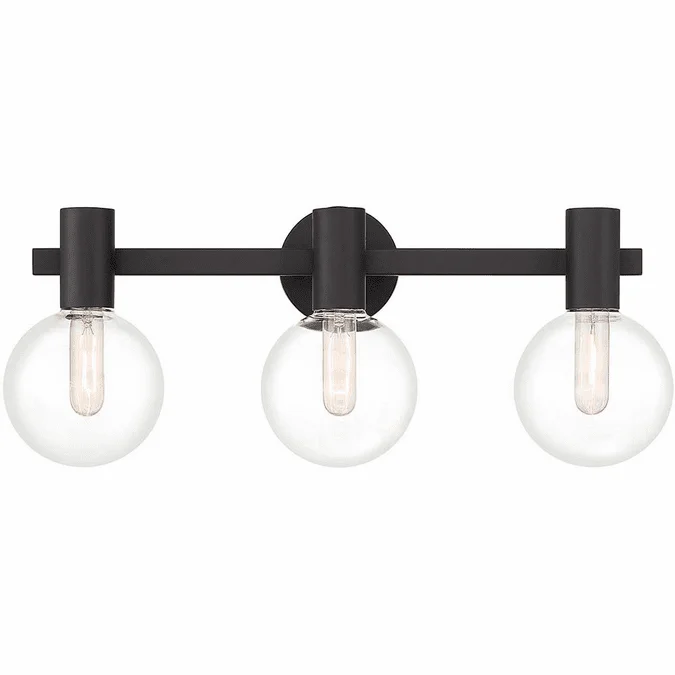 Savoy House 8-3076-3-BK Wright Matte Black Bathroom Vanity Light