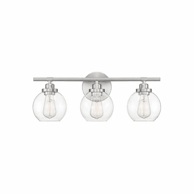 Savoy House 8-4050-3-SN Carson Contemporary Satin Nickel 3-Light Bath Sconce