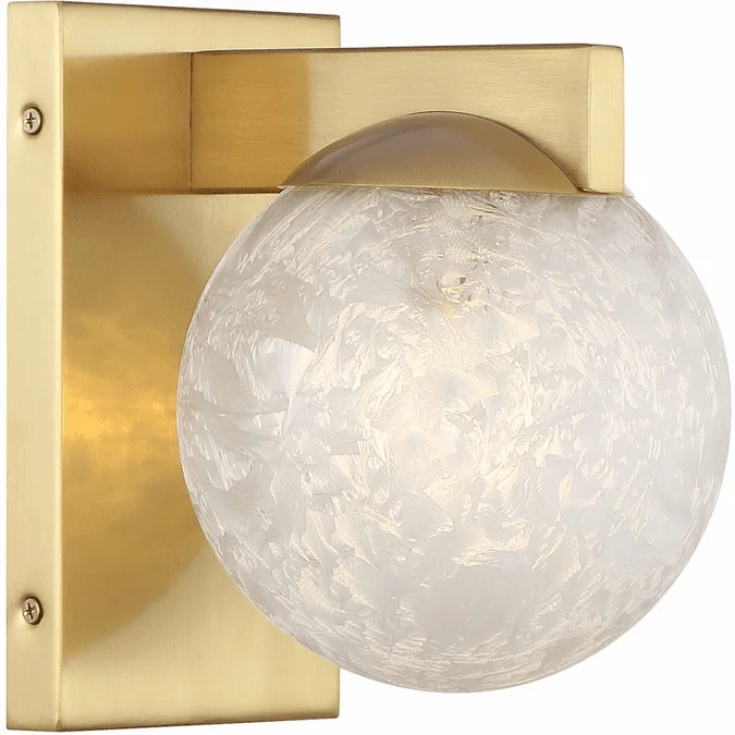 Savoy House 9-1017-1-322 Darien Contemporary Warm Brass Sconce Lighting