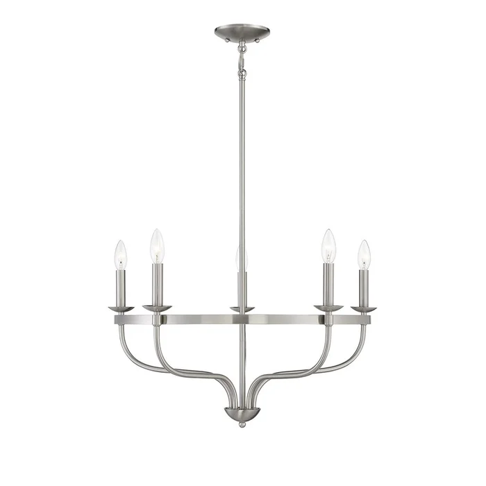 Savoy House Meridian 5 Light Chandelier – Brushed Nickel – M10087BN