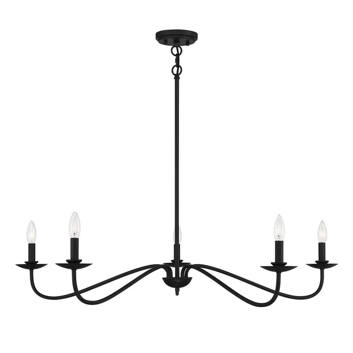 Savoy House Meridian 5 Light Chandelier – Matte Black – M10085MBK