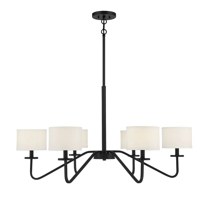 Savoy House Meridian 6 Light Chandelier – Matte Black – M10092MBK
