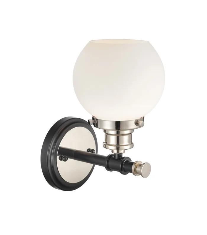 Saybrook One Light Wall Sconce in Black Polished Nickel (405|340-1W-BPN-G3401-6)