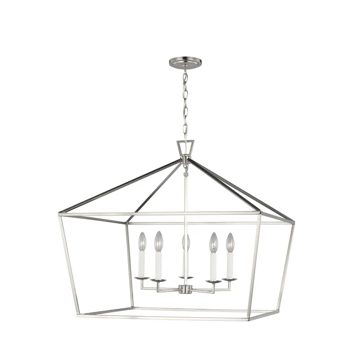 Sea Gull Dianna Five Light Wide Lantern – Brushed Nickel – 5692605-962