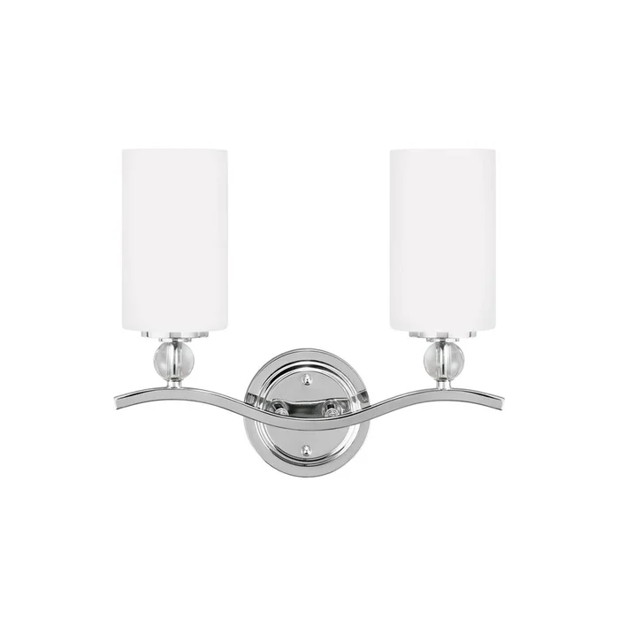 Sea Gull Englehorn 2-LT Wall/Bath Light – Chrome / Optic Crystal – 4413402EN3-05