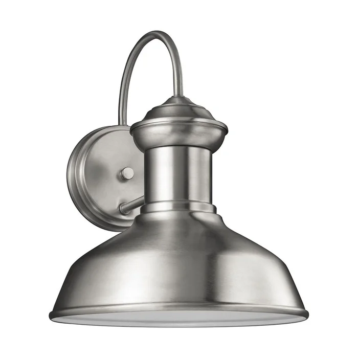 Sea Gull Fredricksburg Sm. LED Outdoor Wall Lantern – Satin Aluminum – 8547793S-04