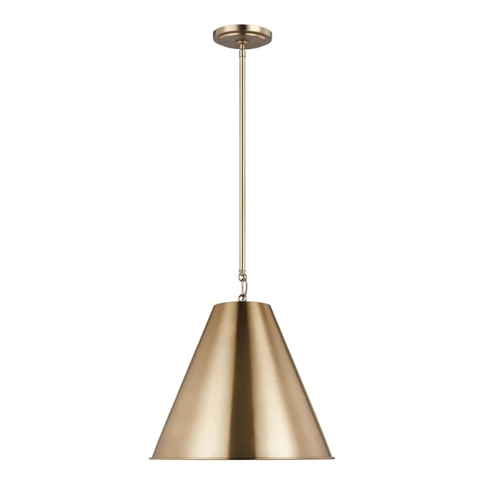 Sea Gull Gordon One Light Small Pendant – Satin Brass – 6585101-848