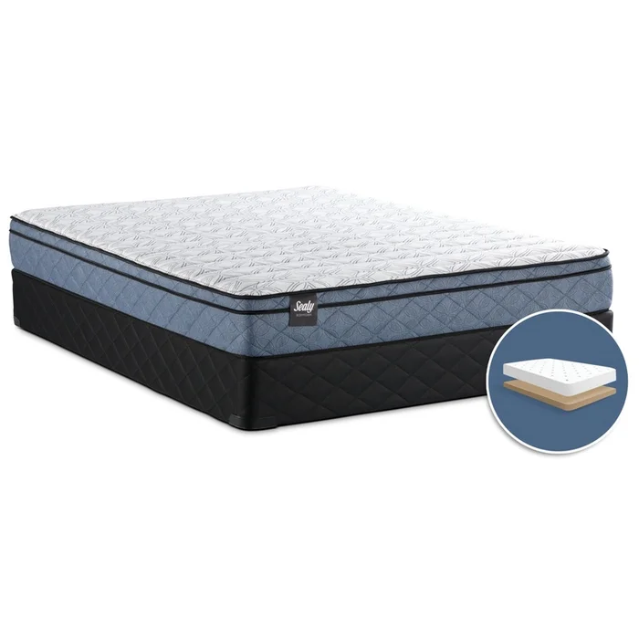 Sealy Belfort Euro-Top Low-Profile Queen Mattress Set|Ensemble matelas Euro-plateau profil bas Belfort de Sealy pour grand lit