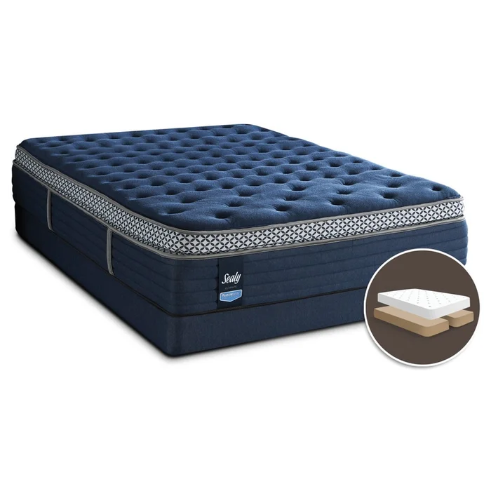 Sealy Posturepedic Ultimate Abbotswell Plush Pillow-Top Split Queen Mattress Set|Ensemble matelas moelleux et sommier divis Abbotswell Posturepedic Ultimate Sealy pour grand lit