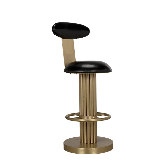 sedes counter stool, steel with brass finish