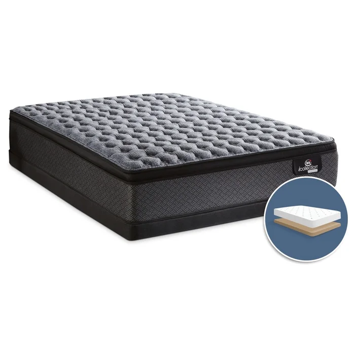 Serta iCollection Senna Firm Euro-Top Low-Profile Queen Mattress Set|Ensemble matelas ferme Euro-plateau profil bas Senna iCollection de Serta pour grand lit