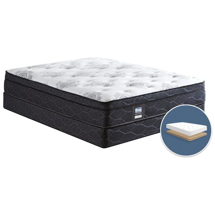 Simmons Do Not Disturb Avante Euro-Top Firm Low-Profile Queen Mattress Set|Ensemble matelas ferme Euro-plateau profil bas Avante Ne pas dranger Simmons pour grand lit