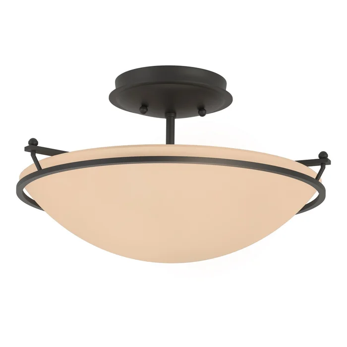 Simple Lines Two Light Semi-Flush Mount in Black (39|124302-SKT-10-SS0047)