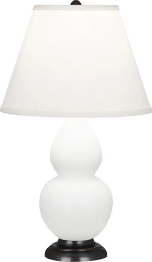 Small Double Gourd One Light Accent Lamp in Matte Lily Glazed Ceramic w/Deep Patina Bronzeed (165|MLY51)